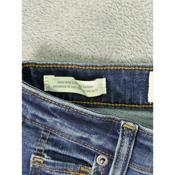 New Universal Thread Jeans Womens 00L Blue Dark Wash Everyday Skinny High Rise - Picture 8 of 10